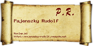 Pajenszky Rudolf névjegykártya