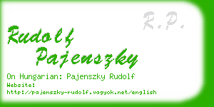 rudolf pajenszky business card